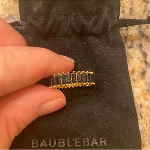 Bauble Bar Black and Gold Ring - Size 7